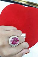 Cincin Perak Permata Merah